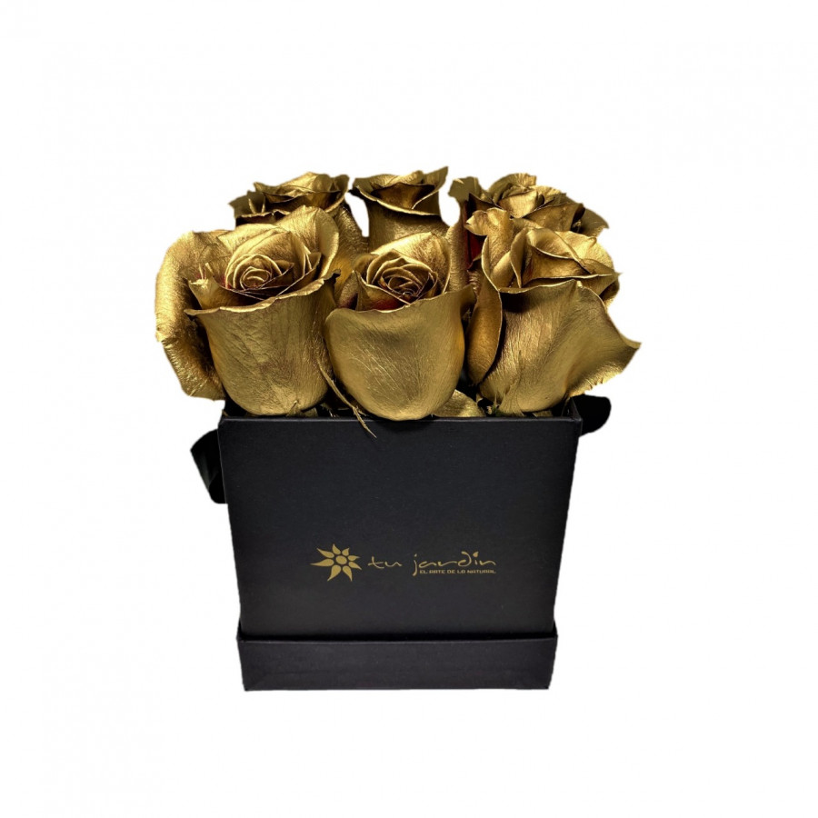 Box Cartera Gold por 6 Rosas