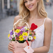 Cartera Rosa de Flores de Estación