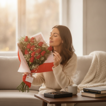 Ramo por 12 Rosas Importadas Mas 15 Bombones
