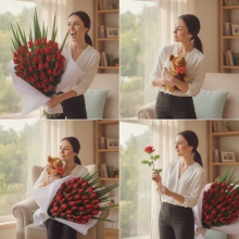 Ramo por 50 Rosas Importadas mas Peluche Perrito con Corazón
