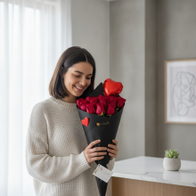 Cono del Amor 12 Rosas mas Globo