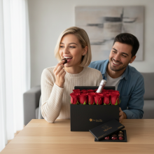 22 Rosas Bombones mas Chanpagne en Box