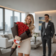 100 Rosas  Luxury mas Oso