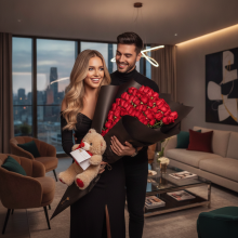 100 Rosas  Luxury mas Oso
