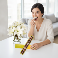 Cubo Con Liliums Mas Trufas
