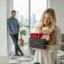 Box 15 Rosas Mas Oso de Peluche
