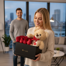 Box 15 Rosas Mas Oso de Peluche