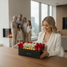 Box Super 16 Rosas mas Ferrero Rocher