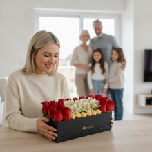 Box Super 16 Rosas mas Ferrero Rocher