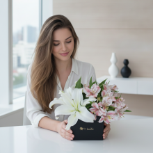 Liliums y Alstroemerias en Fina Caja Tu Jardin