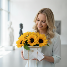 Cartera Luxury con 6 Girasoles
