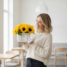 Cartera Luxury con 6 Girasoles