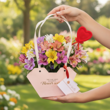 Cartera Rosa de Alstroemerias