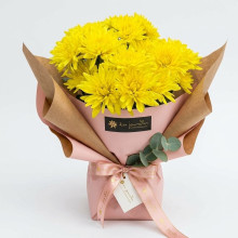 Cubo de Flores  Amarillas