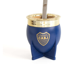 Mate Pampa Xl Boca Juniors más Bombilla Térmico Xeneize Cabj Color Azul