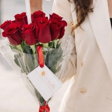 Paraguas con 12 Rosas